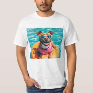 Happy Dog With Sunglasses  T-Shirt