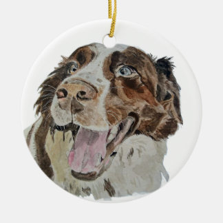 Happy Doggo Ceramic Tree Decoration