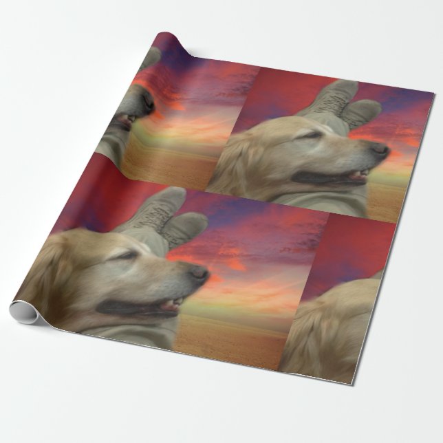 Happy Doggy Wrapping Paper  (Unrolled)