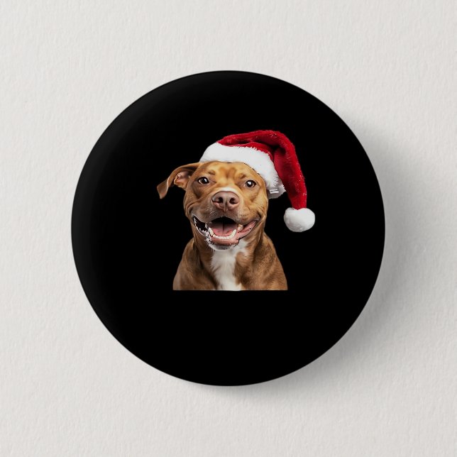Happy Dogs at Christmas Funny Dogs Classic T-Shirt 6 Cm Round Badge (Front)