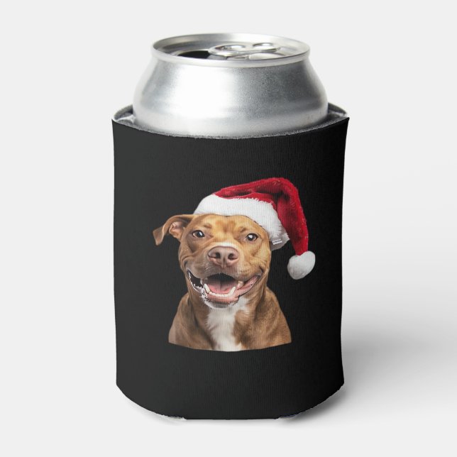 Happy Dogs at Christmas Funny Dogs Classic T-Shirt Can Cooler (Can Front)