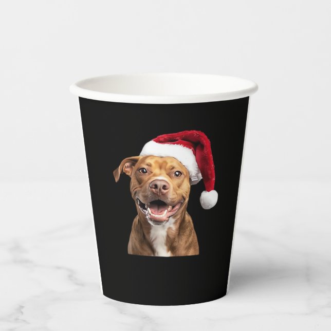 Happy Dogs at Christmas Funny Dogs Classic T-Shirt Paper Cups (Front)