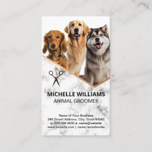 Happy Dogs Sitting   Groomer Business Card