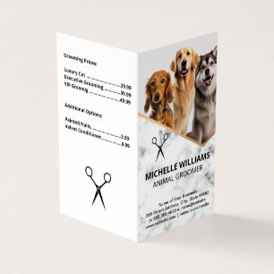 Happy Dogs Sitting   Groomer Business Card
