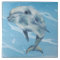 Happy Dolphin Watercolor Beach Ocean 