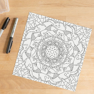 Happy Doodles - Joyful Coloring Page Poster