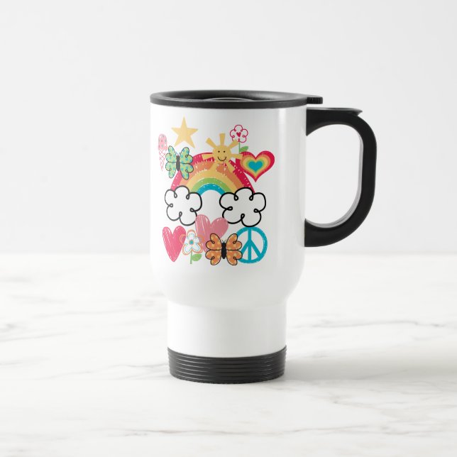 Happy Doodles Travel Mug (Right)