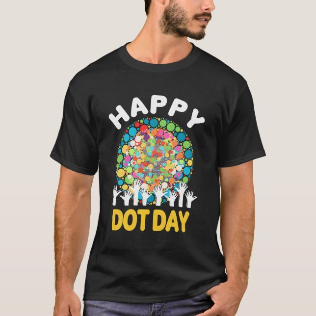 Happy Dot Day 2023 Colourful Dot Hand Internationa T-Shirt (Front)