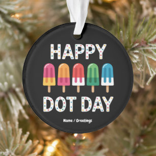 Happy Dot Day 2025 Kids Boys Girls Colourful Polka Ornament