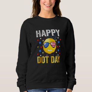 Happy Dot Day Colourful Polka Dot Circle Colourful Sweatshirt