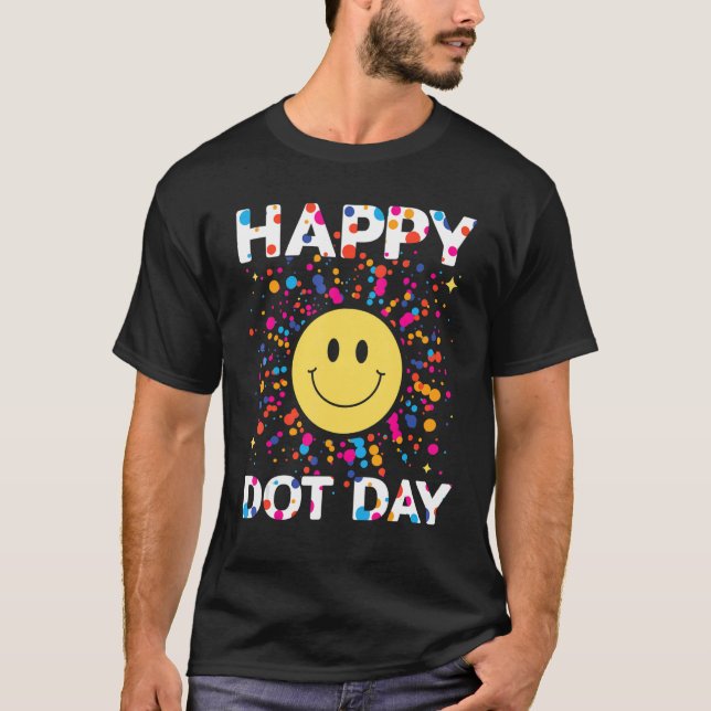 Happy Dot Day Colourful Rainbow Polka Dot Boys Gir T-Shirt (Front)
