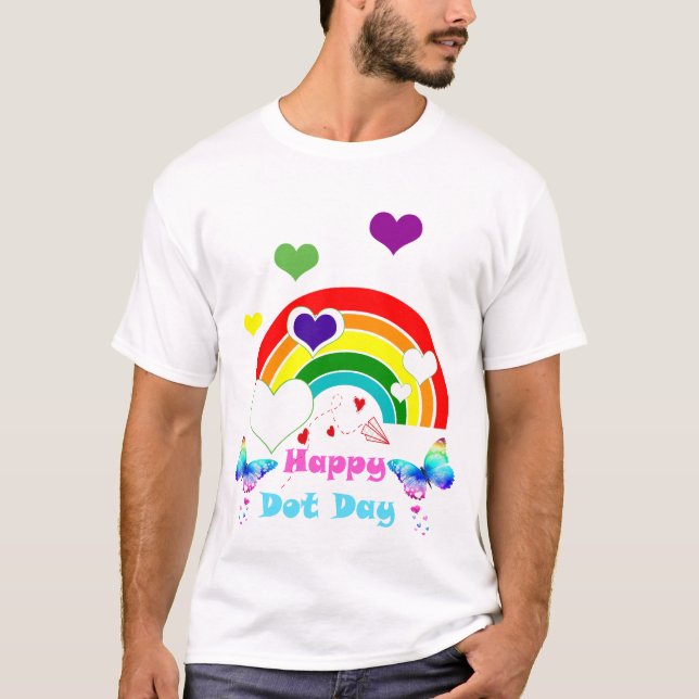 Happy Dot Day Colourful Rainbow Polka Dot Boys Kid T-Shirt (Front)