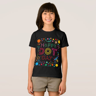 Happy Dot Day Cute  Girls Kids OutfitT-Shirt Tri-Blend Shirt