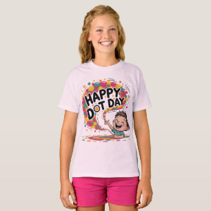 Happy Dot Day Funny Dots Smile Face KidsT-Shirt T-Shirt