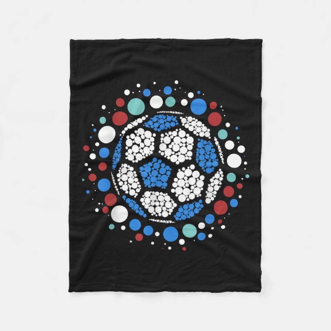 Happy Dot Day Lka Dot Soccer Ball Lover Boys Kids  Fleece Blanket (Front)