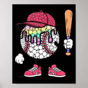 Happy Dot Day Polka Dots Baseball Kids Toddler You Poster