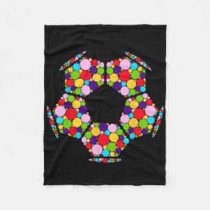 Happy Dot Day Soccer Polka Dot Art Student Girls B Fleece Blanket