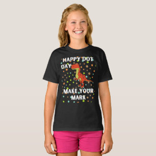 Happy Dot Day T-Rex Girls T-Shirt