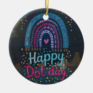 happy dot day teachers kids gift ceramic tree decoration