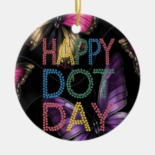 happy dot day teachers kids gift ceramic tree decoration