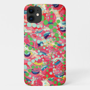Happy Dots and Playful Shapes Original Art iPhone 11 Case