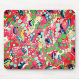 Happy Dots and Playful Shapes Original Art Mouse Mat