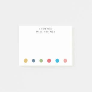 Happy Dots Personalised Teacher Post-it Notes