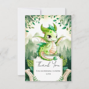 Happy Dragon Baby Shower Thank You Card