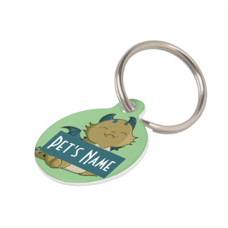 Happy Dragon Customisable Pet Tag