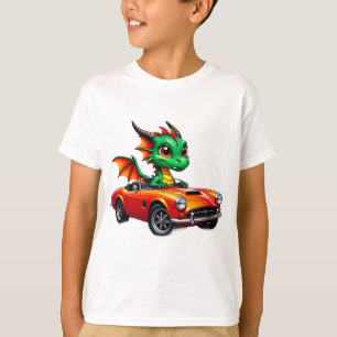 🏎️ Happy Dragon Driving Sports Car 🐾 T-Shirt