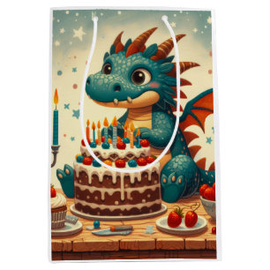 Happy Dragon's Birthday Feast Medium Gift Bag