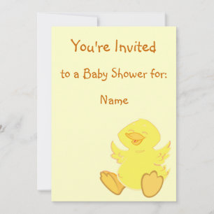 Happy Duck Baby Shower Invitations