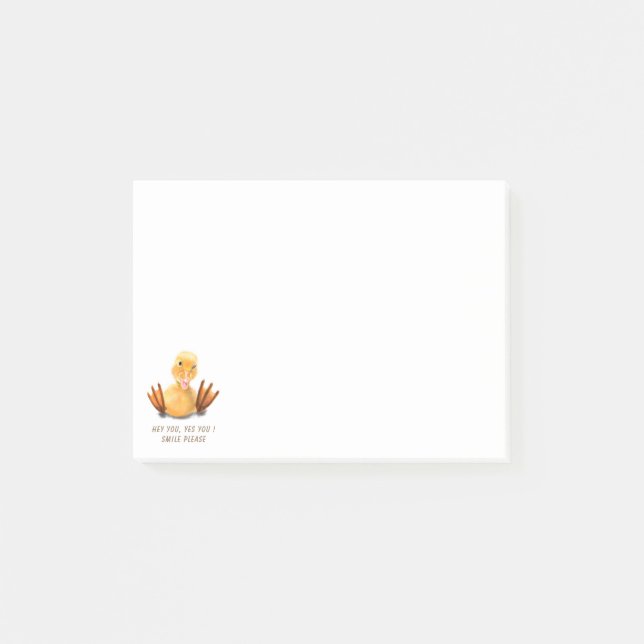 Happy Duck Smile Funny Post-it Notes (Front)
