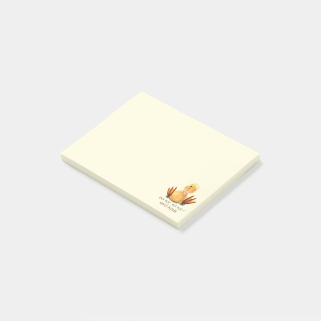 Happy Duckling Funny Post-it® Notes (Angled)