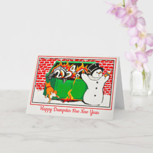Happy Dumpster Fire New Year Card
