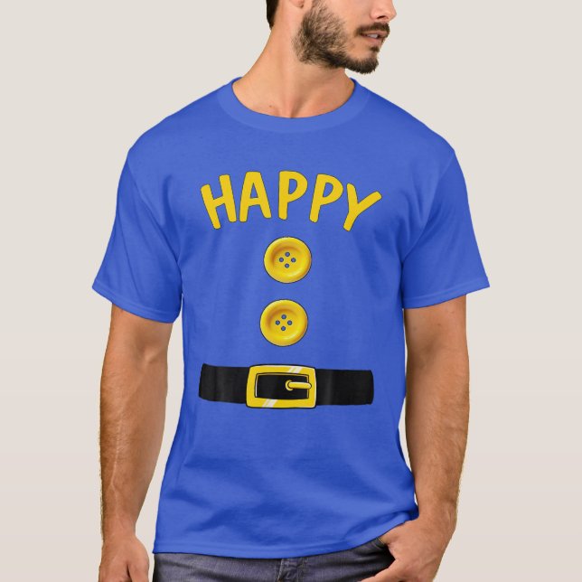 Happy Dwarf Halloween Costume Colour Matching Dope T-Shirt (Front)