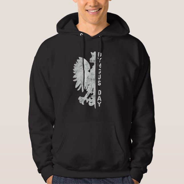 Happy Dyngus Day Polska Polish White Eagle Hoodie (Front)