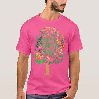 Happy Earth Day 2019 s Cute Tree Drawing Illustrat T-Shirt