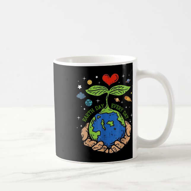 Happy Earth Day 2024 Save Our Planet Cute Earth Da Coffee Mug (Right)