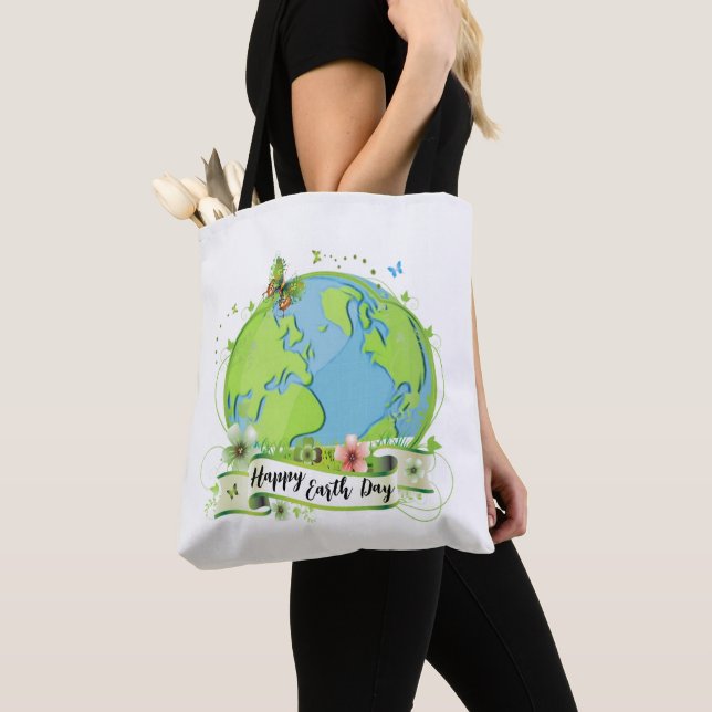 Happy Earth Day 2024 Tote Bag (Close Up)