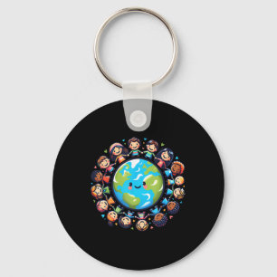 Happy Earth Day 2025 Cool Earth Day Children Kids Key Ring