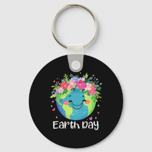Happy Earth Day 2025 Cute Earth Day Kids Toddler B Key Ring