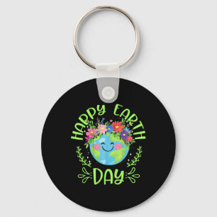 Happy Earth Day 2025 Cute Earth Day Kids Toddler B Key Ring