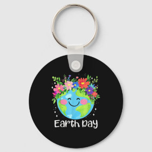Happy Earth Day 2025 Cute Earth Day Kids Toddler B Key Ring