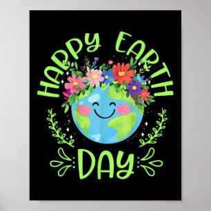 Happy Earth Day 2025 Cute Earth Day Kids Toddler B Poster