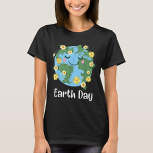 Happy Earth Day 2025 Cute Earth Day Kids Toddler B T-Shirt