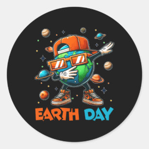 Happy Earth Day 2025 Funny Earth Day Kids Toddler  Classic Round Sticker