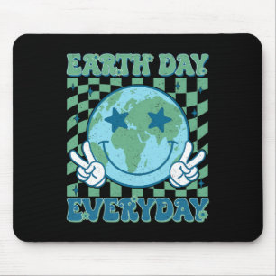 Happy Earth Day 2025 Retro Groovy Earth Day Everyd Mouse Mat