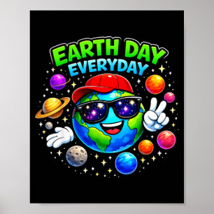 Happy earth day 2026 kids save the planet earth da poster