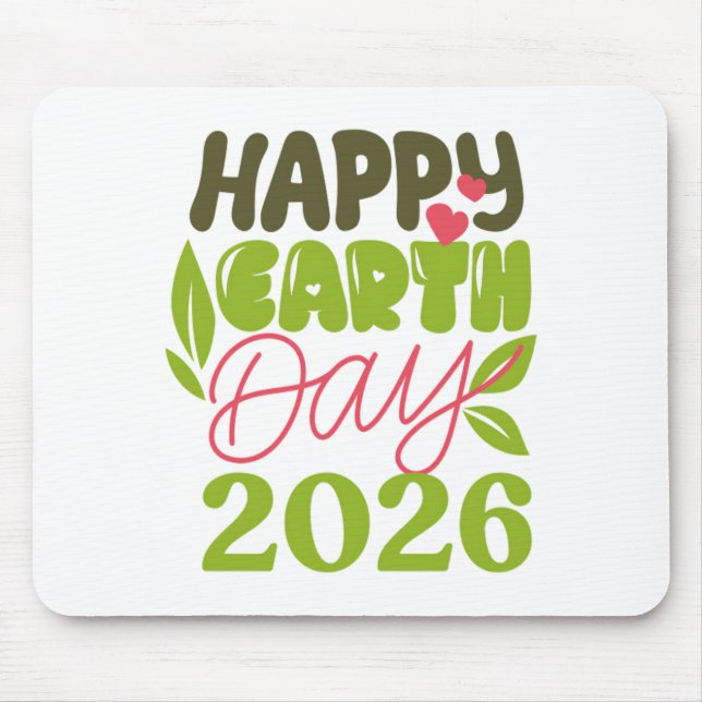Happy Earth Day 2026 Mouse Mat (Front)